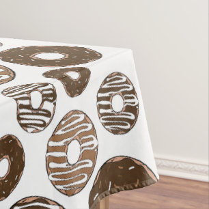 Donut Pattern, Chocolate Donuts, Karamel Donuts Tafelkleed