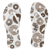 Donut Pattern, Chocolate Donuts, Karamel Donuts Teenslippers (Voetbed)