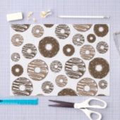 Donut Pattern, Chocolate Donuts, Karamel Donuts Tissuepapier (Craft)