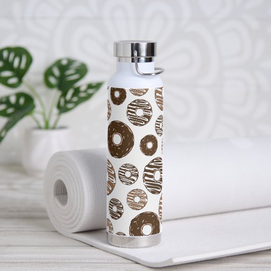 Donut Pattern, Chocolate Donuts, Karamel Donuts Waterfles (Yoga)