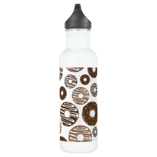 Donut Pattern, Chocolate Donuts, Karamel Donuts Waterfles (Rechts)