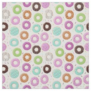 Donut Pattern fabric Stof
