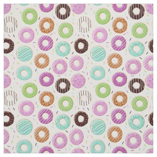 Donut Pattern fabric Stof (Swatch)