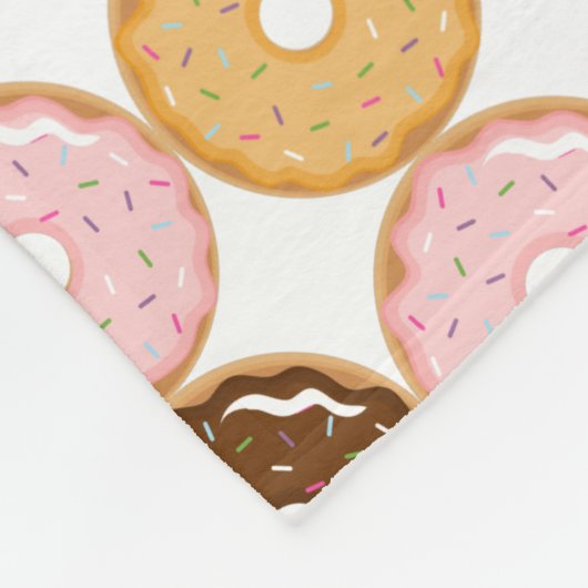 Donut Pattern Fleece Deken (Hoek)
