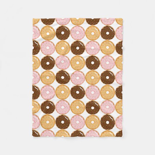 Donut Pattern Fleece Deken (Voorkant)