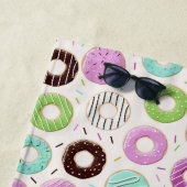 Donut Pattern monogram strandhanddoek Strandlaken (In situ)
