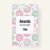 Donut Pattern Schattige Kleurrijk Badge (Achterkant)