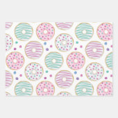 Donut Pattern Schattige Kleurrijk Inpakpapier Vel (Voorkant)