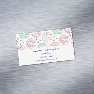 Donut Pattern Schattige Kleurrijk Magnetisch Visitekaartje