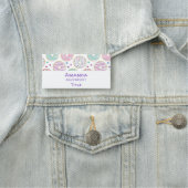 Donut Pattern Schattige Kleurrijk Naamplaatje (In situ)