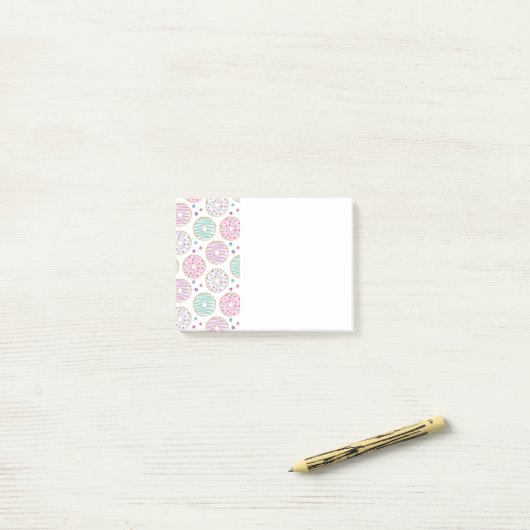 Donut Pattern Schattige Kleurrijk Post-it® Notes (Op bureau)