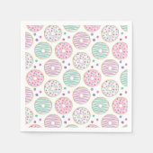 Donut Pattern Schattige Kleurrijk Servet (Voorkant)