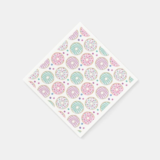 Donut Pattern Schattige Kleurrijk Servet (Hoek)
