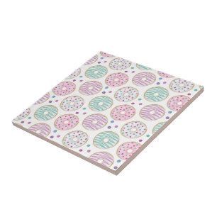 Donut Pattern Schattige Kleurrijk Tegeltje