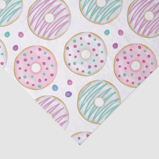 Donut Pattern Schattige Kleurrijk Tissuepapier (Detail)