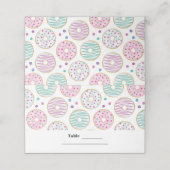 Donut Pattern Schattigee kleurrijke tafel (Buitenkant ongevouwen)