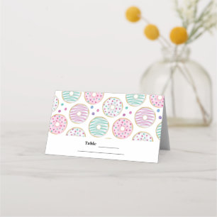 Donut Pattern Schattigee kleurrijke tafel