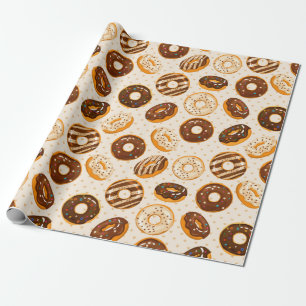 Donut Pattern Wrapping Paper Cadeaupapier