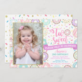 Donut Photo Anniversaire Invitation Deux Soirées D (Devant / Derrière)