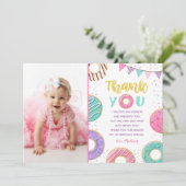 Donut Photo Birthday Merci Cartes (Debout devant)