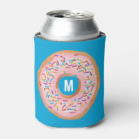 Donut Pink Frosted Sprinkle Leuk Donut Monogram