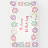 Donut Pink Gold Pastel Spandoek (Verticaal)