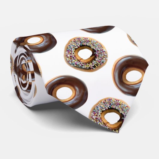 Donut Polka Dot Pattern Stropdas (Opgerold)