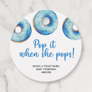 Donut Pop het Wanneer ze poppetjes Bedankjes Labels