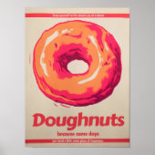 Donut Poster Retro Kitchen Art Retro Kitchen Poste (Devant)