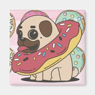 Donut Pug Magneet