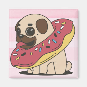 Donut Pug Magneet