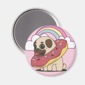 Donut Pug Magneet (Voorkant / Achterkant)