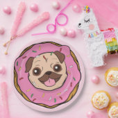 Donut Pug Papieren Bordje (Feest)