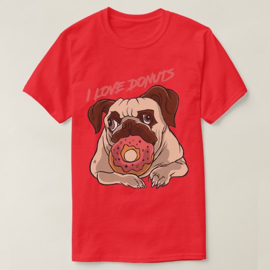 Donut Pug T-shirt (Design voorkant)