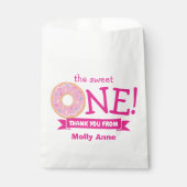 Donut Rainbow Sprinkles 1e verjaardag Dank je Bedankzakje (Voorkant)