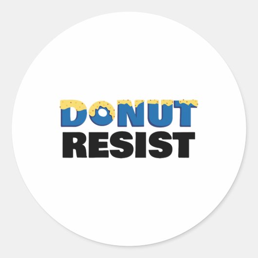 Donut Resist Cop Jokes Sheriff Ronde Sticker (Voorkant)