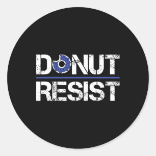 Donut Resist Sheriff American Hero Copfor A Police Ronde Sticker