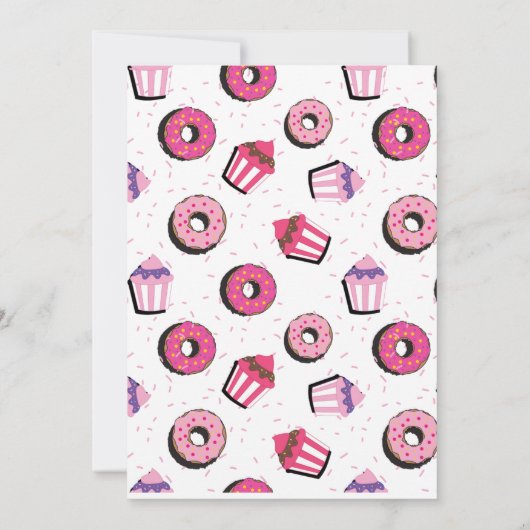Donut rose 2e anniversaire invitation (Dos)