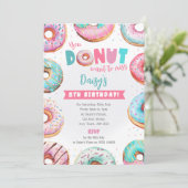 Donut Rose Invitation Anniversaire Vous Ne Voulez  (Debout devant)