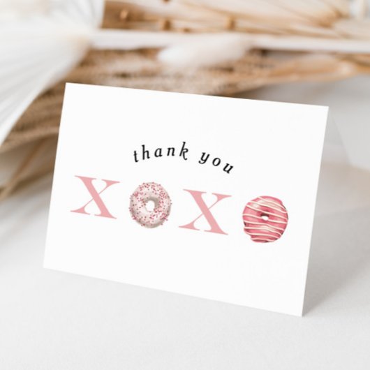 Donut rose XOXO Saint-Valentin merci