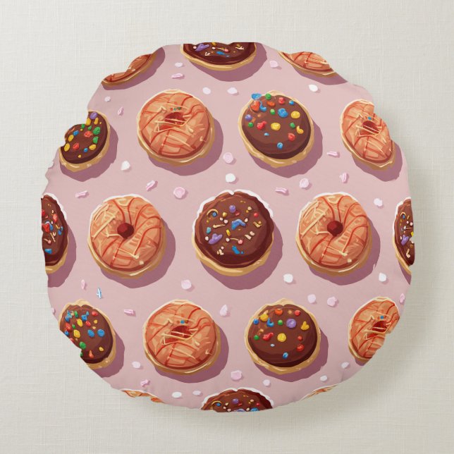 Donut Round Pillow Rond Kussen (Voorkant)