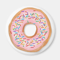 Donut Roze Bevroren Sprinkles Cute Food | Doughnut