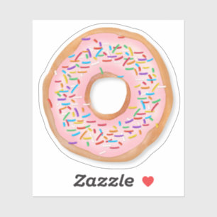 Donut Roze Bevroren Sprinkles Cute Food   Doughnut Sticker