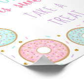 Donut roze goud één is zoet Neem de zondag een beh Poster (Hoek)