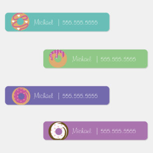 Donut School Class Lunch Naam Nummer Labels