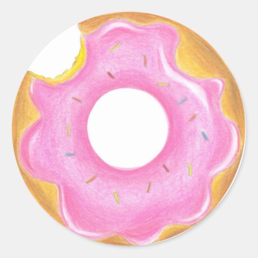 donut seal ronde sticker (Voorkant)