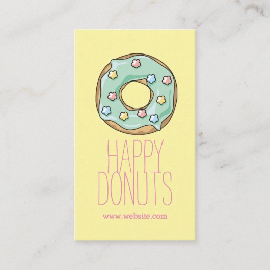 Donut Shop Bakery Caffe Pasty Visitekaartje (Voorkant)