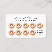 Donut Shop Bakery Cute QR Code Carte de fidélité (Devant)