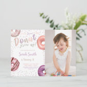 Donut Silver Donut Invitations d'anniversaire avec (Debout devant)