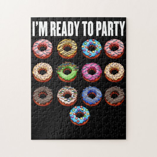 Donut Snack Food Funny Creative Pattern Legpuzzel (Verticaal)